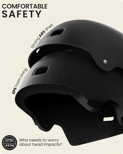 Miniatura 2 de OutdoorMaster - Casco de patineta y ciclismo, dos forros extraíbles, ventilación, para varios deportes, scooter, patinaje en línea, patinaje