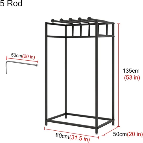 Miniatura 2 de Toalleros de lujo para baño/piscina/ducha/hotel, soporte de exhibición de metal comercial para manta/colcha/bufanda, barra colgante giratoria Negro