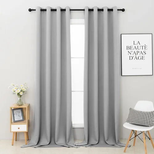 Miniatura 19 de Pickluc Cortinas Opacas Azul Marino para Sala de Estar, Cortinas Bloqueadoras de Luz con Ojales, Aislamiento Térmico, Reducción de Ruido, 52 Azul