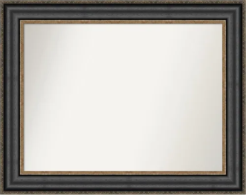 Miniatura 250 de Amanti Art Espejo personalizado, espejo de baño negro puente, espejo de pared o espejo de tocador de baño sobre el fregadero (26 x 26 pulgadas)