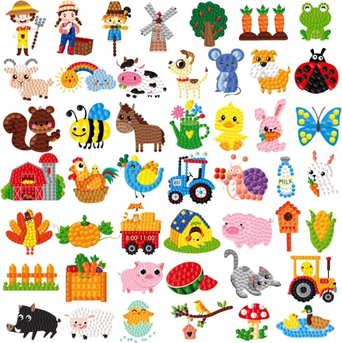 Miniatura 22 de Labeol Kits de arte de diamantes para niños y niñas de 6 a 8 a 10 a 12 años, fáciles de hacer tú mismo, creativas calcomanías de arte de diamantes