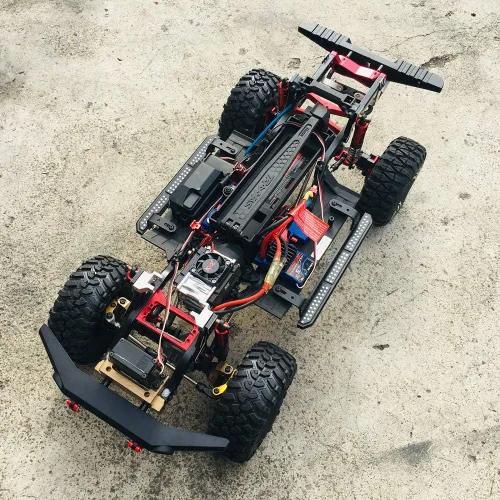 Miniatura 3 de KYX Racing TRX4 ABS Raptor Cuerpo Duro y Parachoques Delantero Trasero & Repuestos Rack 12.795 in Carrocería Camión Carcasa Blanca