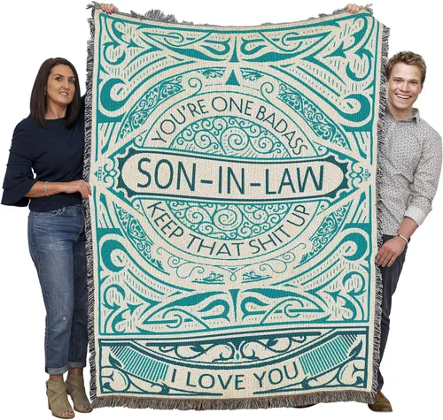 Miniatura 11 de Pure Country Weavers Manta The Only Thing Better Then Having You As a yerno para nietos, padre, montañas, manta de regalo tejida de algodón