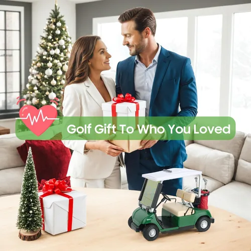 Miniatura 7 de 10L0L Mini carrito de golf, despertador, pantalla LCD, calendario, regalos de golf para hombres, aficionados, golfistas, recuerdo de carrera Verde