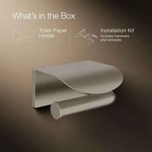 Miniatura 9 de Kohler 97503-BN Avid Portarrollos de papel higiénico cubierto