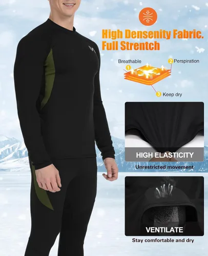 Miniatura 4 de MEETYOO mens Thermal Underwear for Men,men's Base Layer,2 Sets Long Johns Lined With Hunting Gear