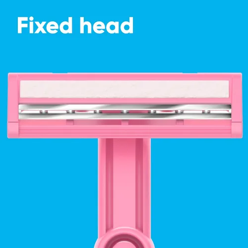 Miniatura 2 de Gillette, Daisy, Clásica máquina de afeitar para mujeres desechables, (1 muestra gratis Simply Venus, color rosa), 12 unidades, Daisy