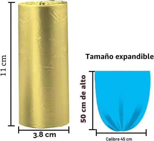 Miniatura 3 de 5 rollos de bolsas de basura pequeñas, 4 galones de material fino fuerte desechable, cocina, bolsas de basura de plástico duraderas para oficina