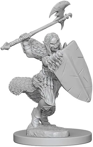 Miniatura 5 de Pathfinder Battles Deep Cuts: Bárbaro femenino medio orco