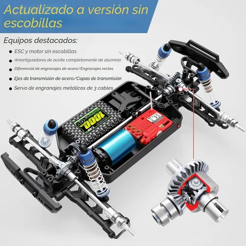 Miniatura 2 de HAIBOXING autos de control remoto sin escobillas a escala 1/18, rápidos, 18859A, 4WD todoterreno, camiones de control remoto 48 KM/H de velocidad