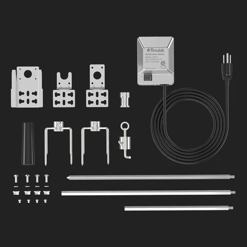 Miniatura 5 de TURBRO Kit de Asador de Acero Inoxidable para Parrillas de Gas con Caja de Cocción de hasta 39'' - Incluye Motor Eléctrico de 4W, Varilla de Asador