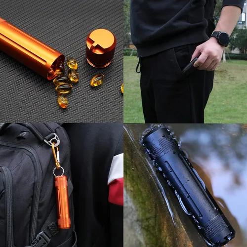Miniatura 6 de Estuche de accesorios EDC hermético de aluminio Naranja
