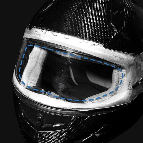 Miniatura 2 de Visera de casco de motocicleta con película antivaho – Inserto antivaho para protector facial del casco, visera transparente resistente a la niebla