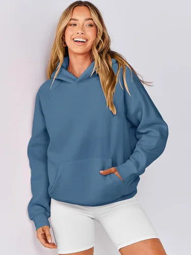 Miniatura 2 de ANRABESS - Sudaderas con capucha para mujer, sobre talla, de vellón de manga larga, modelo de 2024, para otoño
