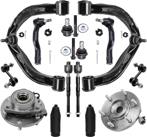 Miniatura 24 de Detroit Axle - Kit de extremo delantero RWD para Chrysler 300 Dodge Challenger Charger Upper Lower Control Arms rótulas de rodamiento de rueda Bujes
