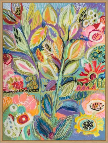Miniatura 17 de Amanti Art Lienzo enmarcado para pared, 24 x 18 pulgadas, jardín de fantasía II, por Karen Fields, lienzo enmarcado para pared, arte abstracto