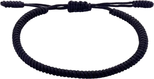 Miniatura 32 de Pulseras tibetanas hechas a mano con cuerda roja para él y ella, pulsera de la amistad, pulsera de la amistad, hilo negro y rojo para protección