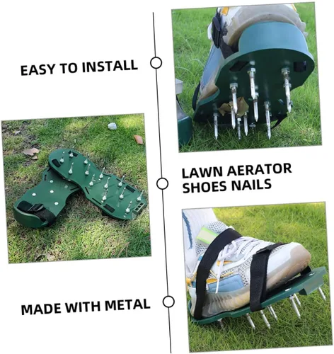 Miniatura 8 de Aireador de césped para zapatos, clavijas de repuesto de 1.77 pulgadas, estacas de metal para aireación de suelo de patio y jardín, accesorios