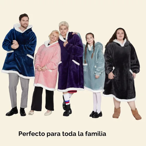 Miniatura 9 de Bedsure Manta con Capucha, Manta Portátil con Capucha como Regalos para Mamá, Regalos de Cumpleaños para Mujeres, Niños y Adolescentes, Sudadera