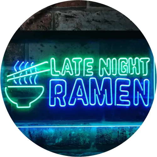 Miniatura 20 de ADVPRO Letrero de neón LED de doble color para ramen japonés de ramen, azul y rojo, 12 "x 8.5" st6s32-i3305-br