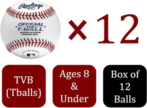 Miniatura 2 de Rawlings T-Balls oficiales TVB Juvenil/6u 12 unidades Núcleo de goma esponja Interior/exterior