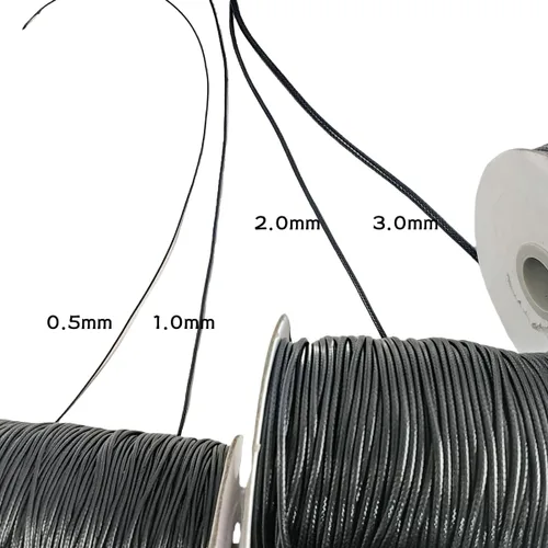 Miniatura 4 de Cordón de poliéster encerado para hacer joyas, cuerda encerada con carrete para hilo de bricolaje (rojo, 0.020 in (150 yardas))