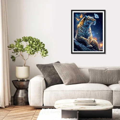 Miniatura 3 de RICUVED Kits de arte de diamantes para adultos, kits de arte de diamantes de tigre, arte de diamantes de fantasía 5D, cielo estrellado, gemas