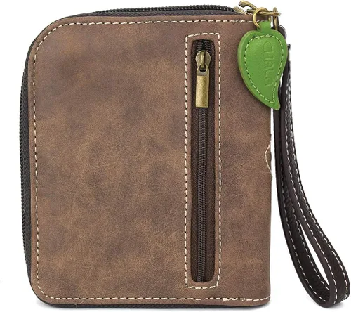 Miniatura 3 de CHALA Cartera con cremallera, pulsera, 8 ranuras para tarjetas de crédito, piel sintética resistente