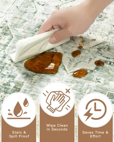 Miniatura 87 de Madane Tapete lavable de 2 x 10 pies para pasillo, cocina, recibidor, clásico, suave, antideslizante para interiores, casa de campo, baño, sala