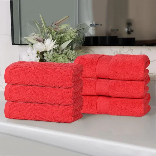 Miniatura 29 de Superior Juego de toallas surtidas de algodón Chevron de 12 piezas, cero torsión, secado rápido, artículos esenciales para el hogar, ducha, spa