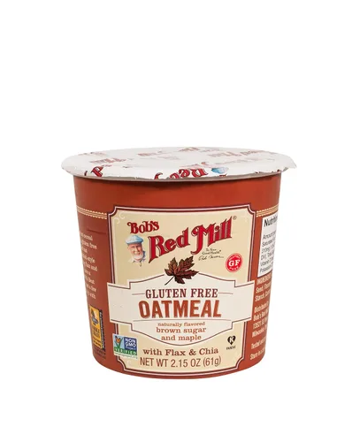 Miniatura 3 de Bob's Red Mill GF Taza de Avena, Arce y Azúcar Moreno, Taza de 2.15 Onzas (Paquete de 24) - Sin OGM, Grano Entero, Kosher