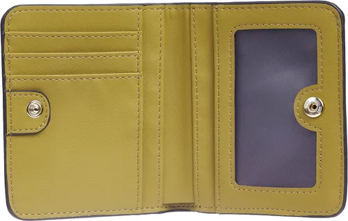 Miniatura 4 de Gostwo - Cartera compacta de piel genuina de lujo para mujer con bloqueo de RFID y ventana de identificación