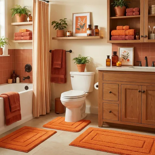 Miniatura 29 de GRANNY SAYS Juego de 2 alfombras de baño suaves para baño, alfombras de baño antideslizantes y lavables, alfombras de baño absorbentes para bañera