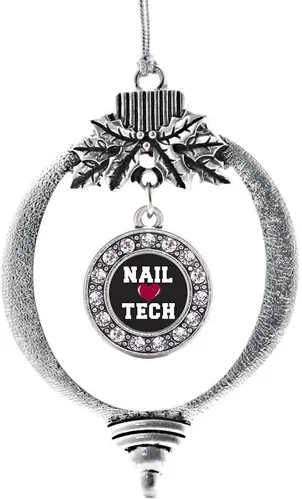 Miniatura 22 de Inspired Silver - Twin One - Adorno festivo de Navidad de plata - Adorno festivo de árbol de Navidad con dije de círculo y circonita cúbica