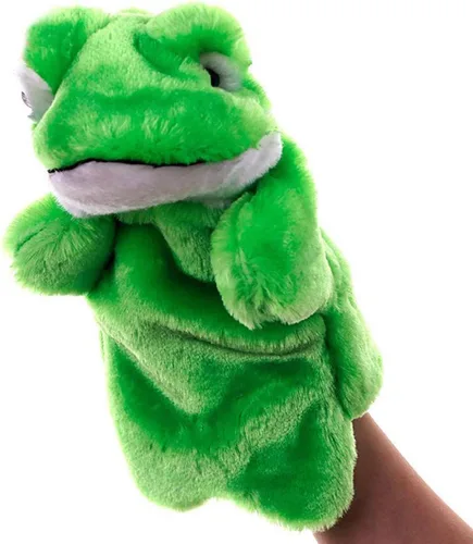 Miniatura 3 de Títeres de peluche de rana, marionetas de mano, juguetes para niños, imaginativo, juego de simulación, narración de cuentos, verde