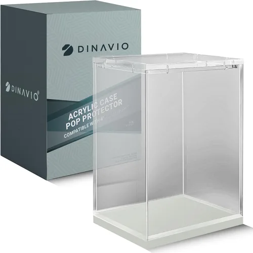 Miniatura 8 de Dinavio Crafthouse Funko Pop Protector – vitrina de acrílico – Diseño apilable resistente – Estuche de 0.157 in para figuras de vinilo de 4 pulgadas