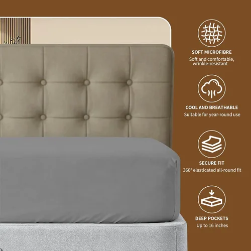 Miniatura 2 de HBHLFZ Sábana Bajera Ajustable Twin XL Solamente, Sábana Inferior Suave y Transpirable - 39"x80" Bolsillos Profundos Sábana Bajera Ajustable