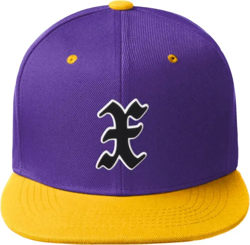 Miniatura 117 de Daxton Gorra clásica con visera de billete plano con letras del alfabeto inglés antiguo de la A a la Z