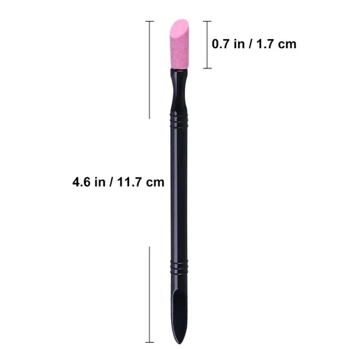 Miniatura 5 de Lurrose Empujador de cutículas de uñas, removedor de cutículas de doble cabeza, herramienta de extremo de arte muerto para salón de belleza doméstico