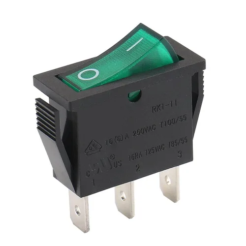 Miniatura 9 de Baomain - Pack de 2 interruptores basculantes duales con luz roja, encendido/apagado DPDT de 6 pines, 16 A/250 V CA, 16 A/125 V CA, listado UR VDE