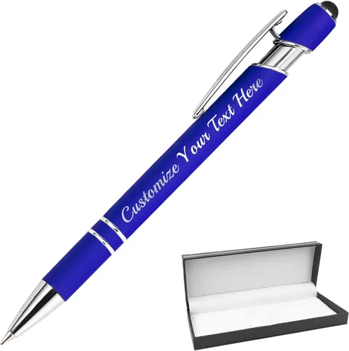 Miniatura 33 de Bolígrafos personalizados con punta de lápiz digital, bolígrafos grabados personalizados, bolígrafo de bola de tacto suave, bolígrafos con nombre
