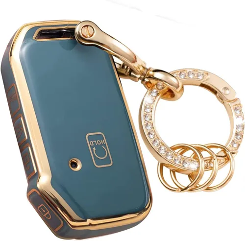 para Kia Funda para Llavero de TPU Suave 3 4 Botones Protección Funda para Llave de Coche Carcasa…, Azul, Azul