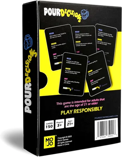 Miniatura 2 de Mojo Games, Pour Decisions: elija, bebe o pierde, un juego de cartas para adultos de malas decisiones. Juego de cartas para adultos para noche