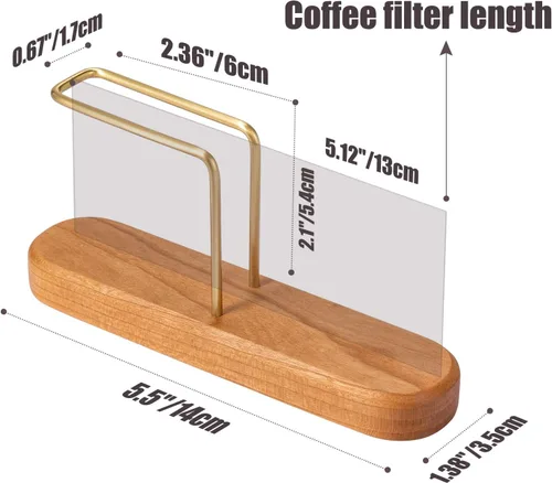 Miniatura 5 de Soporte para Filtro de Café de Cono, Soporte para Almacenamiento de Filtro de Café, Envase para Filtros de Café de Papel V60 Tamaño #01 y #02