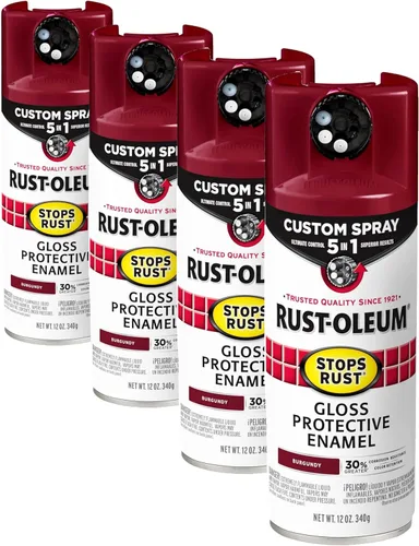 Miniatura 83 de Rust-Oleum 376855 - Pintura en aerosol antióxido personalizada 5 en 1, 12 onzas, color negro mate, (paquete de 1)