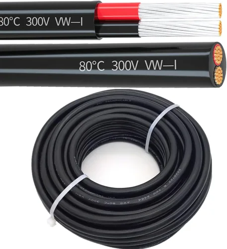 Miniatura 11 de Cable eléctrico de cobre estañado calibre 16, 3 conductores, cable de alimentación de audio de PVC trenzado, cable de altavoz