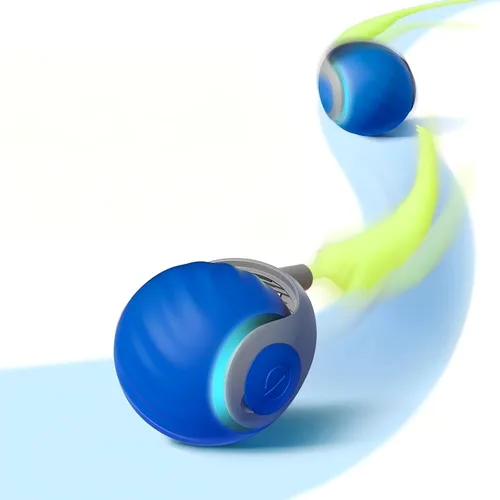 Petgravity Speedy Sprint - Pelota de juguete para gatos, juguetes interactivos mejorados para gatos de interior, 2 velocidades, pelota móvil Azul