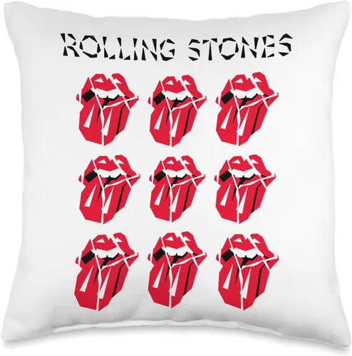 The Rolling Stones - Almohada oficial HD con múltiples lenguas, 16 x 16 pulgadas, multicolor