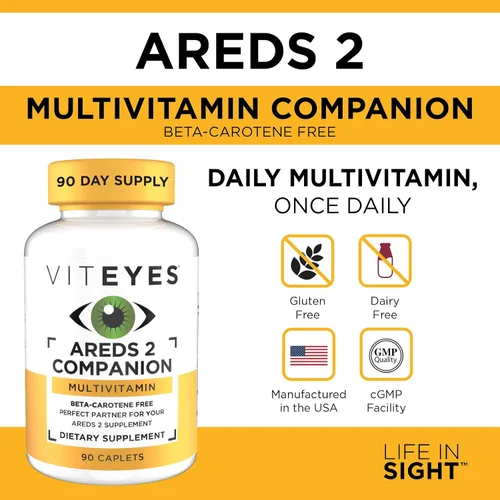 Miniatura 5 de Viteyes Classic AREDS 2 Companion Suplemento multivitamínico libre de betacaroteno, fórmula multivitamínica integral para AREDS 2 usuarios, 90