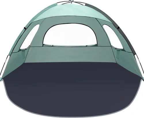 Miniatura 12 de NXONE Tienda de campaña de playa con protección UV UPF 50+, ligero y fácil de instalar, toldo de playa portátil para la familia, gran espacio
